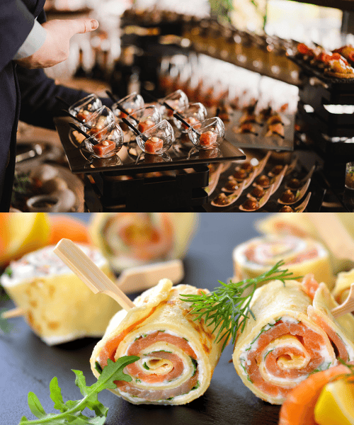 Coquetel para eventos de negócios, criativo e sofisticado, Buffet Corporativo.rio